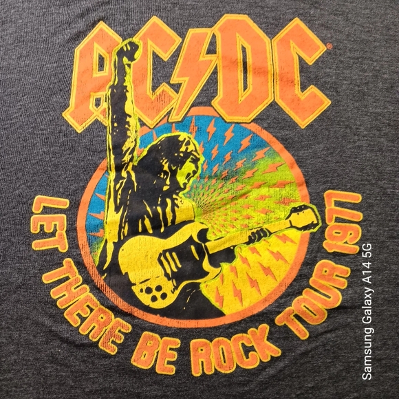 90s Style ACDC Tshirt Men Medium Faded Ballbreaker 1996 World Tour Rock Band Tee - Picture 2 of 5